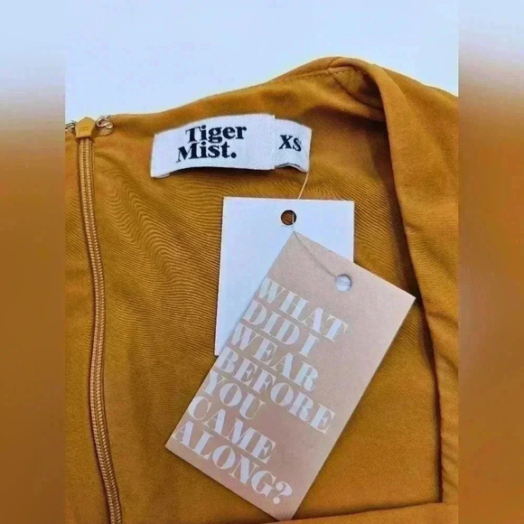 Tiger Mist Womens Size XS Mustard Yellow Bodycon Dress - Picture 8 of 13